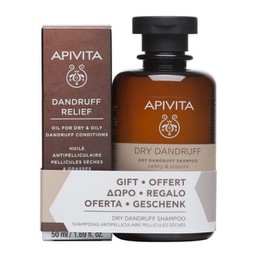 Apivita Dandruff Relief Oil 50ml & Dry Dandruff Shampoo 250ml