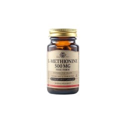 Solgar L-Methionine 500mg Dietary Supplement For Good Liver, Nail & Skin Health 30 Herbal Capsules