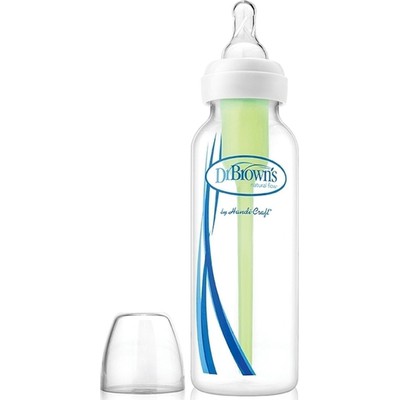 DR. BROWN'S Options + Anti-Colic Bottle Πλαστικό Μπιμπερό Με Στενό Λαιμό Και Θηλή Σιλικόνης 0m+ 250ml