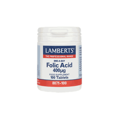 LAMBERTS Folic Acid 400μg 100tabs