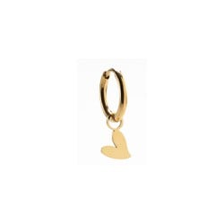 InoPlus Borghetti Σκουλαρίκια Art 1119 Hoop Pendente Cuore Oro 1 ζευγάρι