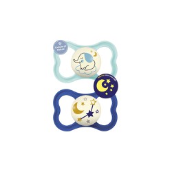 Mam Air Night Night Pacifier With Silicone Nipple Blue 16m+ 2 pieces