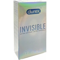 Durex Invisible Extra Sensitive 12τμχ - Προφυλακτικά Εξαιρετικά Λεπτά