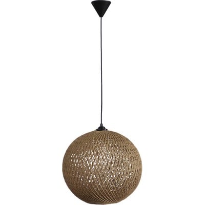 Pendant Light 1 Light Ball With Rope In Natural Co