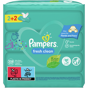 PAMPERS Μωρομάντηλα fresh clean 2+2 (4x52μαντηλάκι