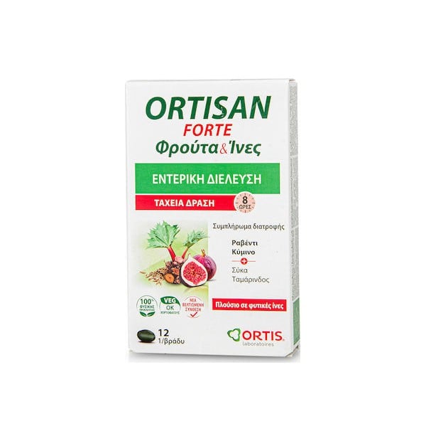 Ortis Ortisan Forte Συμπλήρωμα Διατροφής για Εντερική Διέλευση ταχείας δράσης, 12 tabs