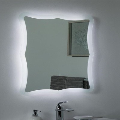 Καθρέπτης μπάνιου τοίχου 80x80, 90x90 με περίγραμμ