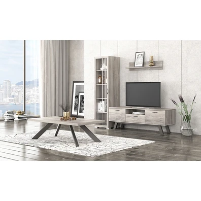 Σύνθετο Σαλονιού Μοριοσανίδα 195x45xΥ180 N30 Σταχτ