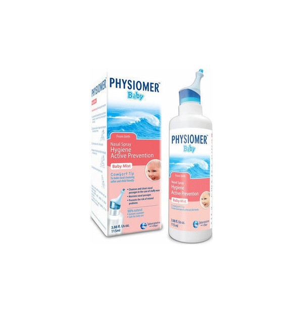 Physiomer Baby Comfort Nasal Spray Nasal Spray with 100% Sea Water Suitable from Birth 115ml