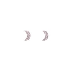 Medisei Dalee 5415 Earrings Silver Crescent Studs 2 pieces