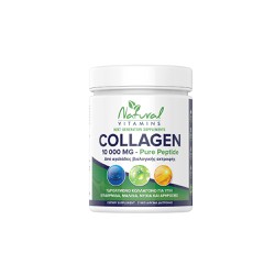 Natural Vitamins Collagen Pure Peptide Συμπλήρωμα Διατροφής Με Υδρολυμένο Κολλαγόνο Για Υγιή Επιδερμίδα 300gr