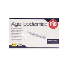 Pic Ago Ipodermico 20G 1" - Βελόνες, 100τμχ. (ΚΙΤΡΙΝΟ)