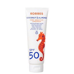 Korres Kids Sensitive Sunscreen SPF50 Coconut & Almond Παιδικό Αντηλιακό Γαλάκτωμα για Πρόσωπο & Σώμα 250ml