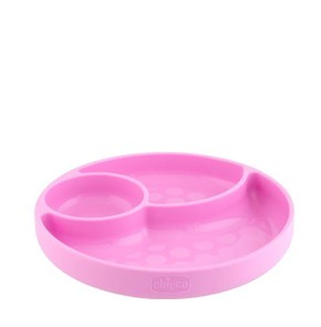 Chicco Παιδικό Πιάτο με Χωρίσματα σε Ροζ Χρώμα για