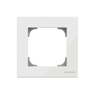Sky Niessen Cover Frame 1 Gang White Glass 8571 CB