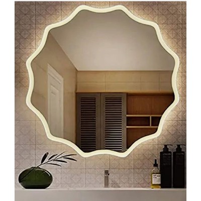 Καθρέπτης μπάνιου τοίχου Φ80/Φ90 με αμμοβολή φωτιζ