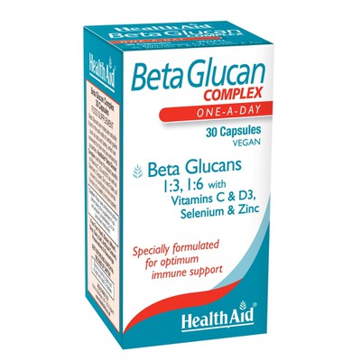 HEALTH AID BetaGlucan Complex Συμπλήρωμα Διατροφής Για Την Ενίσχυση Του Ανοσοποιητικού 30 Φυτικές Κάψουλες