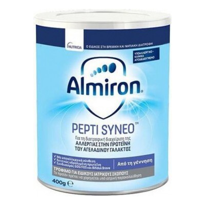 ALMIRON Pepti Syneo Βρεφικό Γάλα Σε Σκόνη Για Αλλεργίες Στην Πρωτεΐνη Του Γάλακτος 400g