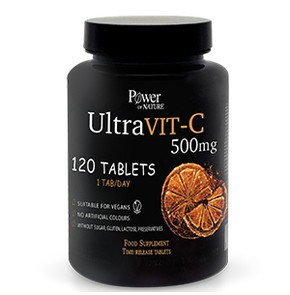 Power Nature Ultravit-C 500mg Συμπλήρωμα Διατροφής