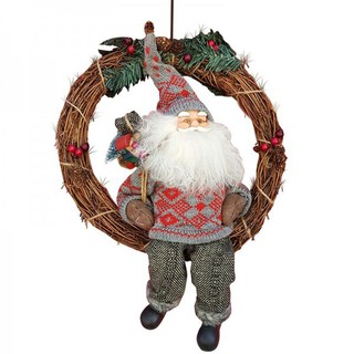 Christmas Door Wreath Santa Claus 36cm