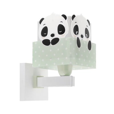 Kids Wall Lamp Panda Green 1Xe27