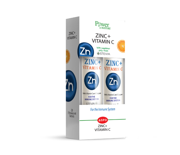 POWER HEALTH ZINC+VITAMIN C 20EFF. TABL (PROMO 1+1)