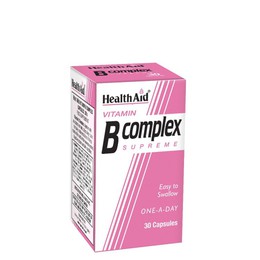 Health Aid B-Complex, Συμπλήρωμα Διατροφής Βιταμίνης Β 30Caps