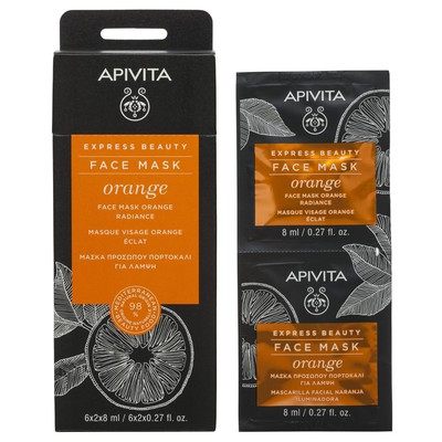 Apivita Express Beauty Μάσκα Για Λάμψη Με Πορτοκάλ