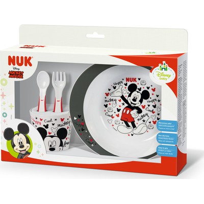 NUK Disney Mickey Mouse Εκπαιδευτικό Σετ Φαγητού 6m+