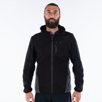 Jacket Fleece Hooddie Altai, Μαύρο/ Γκρι