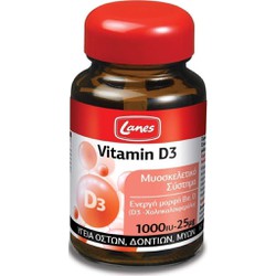 Lanes Vitamin D3 1000iu - 25μg 60 ταμπλέτες