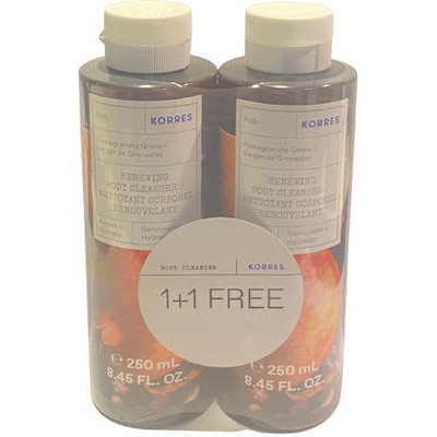 KORRES Pomegranate Grove Renewing Body Cleanser Αφρόλουτρο Με Τονωτικό Άρωμα Ρόδι 2x250ml