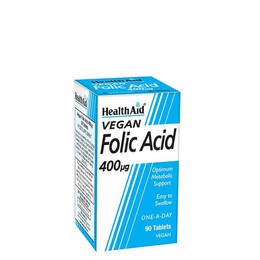 Health Aid Folic Acid 400mg 90tabs. To Φολικό Οξύ είναι απαραίτητο σε όσες πρόκειται να εγκυμονήσουν ή σε όσες ήδη κυοφορούν, γιατί βοηθά στην αποφυγή δημιουργίας ανωμαλιών του νωτιαίου μυελού των εμβρύων.