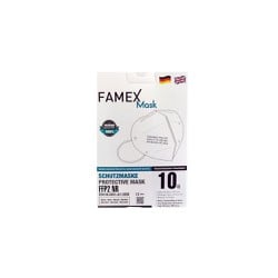 Famex Μάσκα Υψηλής Προστασίας Ενηλίκων FFP2 NR Λευκή 10 τεμάχια