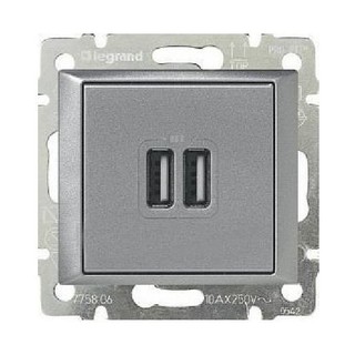 Valena Charging Socket USB Type A Recessed Alumini