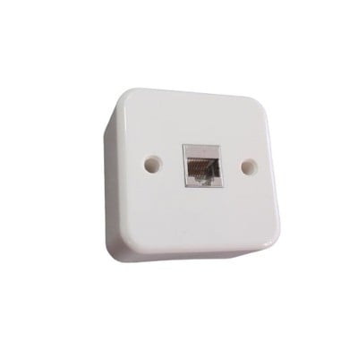 Network Socket RJ45 Wall Mounted White Unique