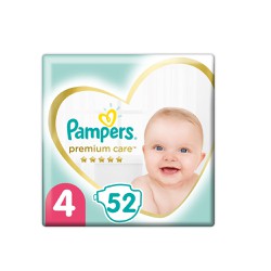 Pampers Premium Care Diapers Size 4 (9-14kg) 52 Diapers