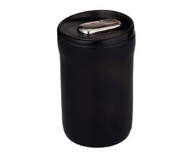 Ladelle Θερμομονωτική Κούπα Με Καπάκι 350ml Κεραμική Καφέ Noir Brew II με διπλά τοιχώματα