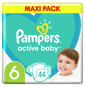 Pampers Active Baby Πάνες Μέγεθος 6 (13-18 kg), Ma