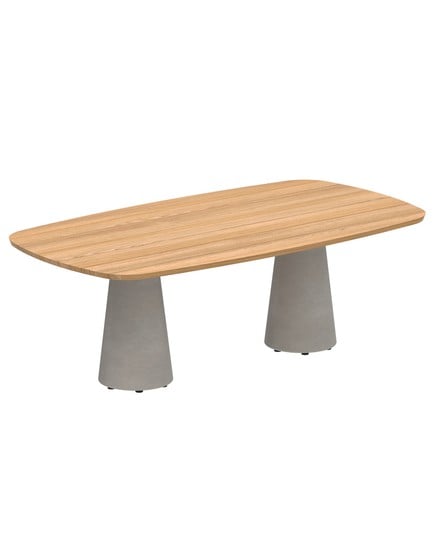 CONIX OVAL TABLE WITH TEAK TOP 220X120cm