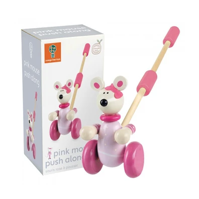 Παιχνίδι Ώθησης Pink Mouse Orange Tree Toys