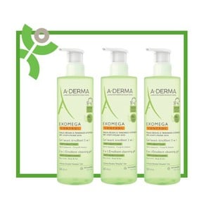 3x ADerma Exomega Control Gel Lavant 2 en 1 Baby, 