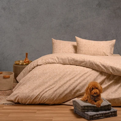 Σετ Σεντονια Φανελενια Μονα Hope Beige (170x260)