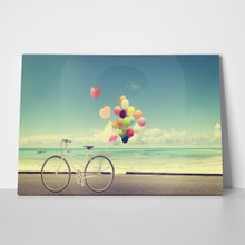 Vintage bicycle with heart balloon 197705528 a