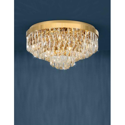 Ceiling Light Valparaiso Gold With Transparent Cry