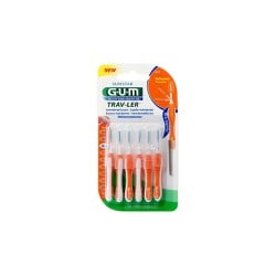 Gum Trav-ler Interdental Brush Interdental Brushes 0.9mm Orange 6 pieces