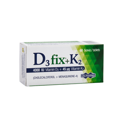 Uni-Pharma D3 Fix 4000iu + K2 45mg 60Tabs