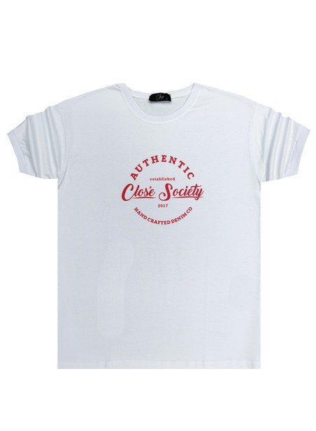 Clvse society white authentic logo t-shirt
