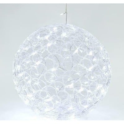 Acrylic Ball Φ40cm Lεd 100 White Outdoor Christmas