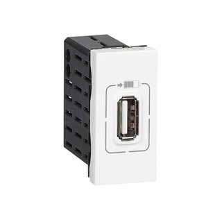 Mosaic Socket Charger USB 1 Gang Recessed White 07